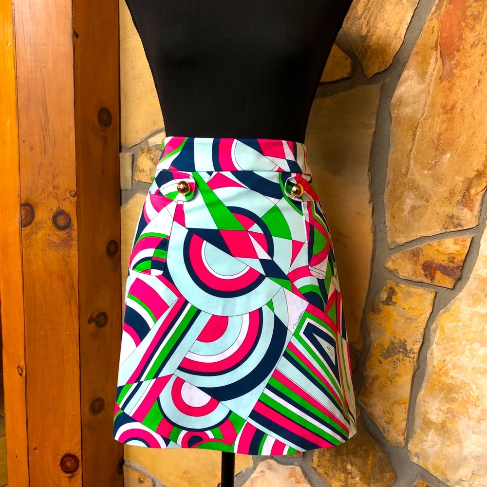 MELLY M Colorful Retro Lined Skirt with Pockets (8)